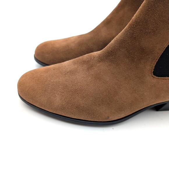 Aerosoles Cerros Ankle Boots Women's Side Zip Mocha Suede Size US9M EU39.5 - Picture 9 of 14